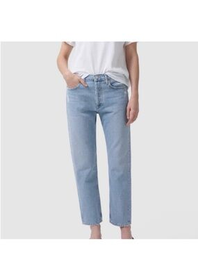 AGOLDE Light Blue Straight Leg Jeans